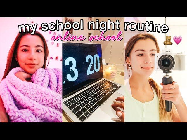 my realistic online school night routine 2021 *productive & relaxing*