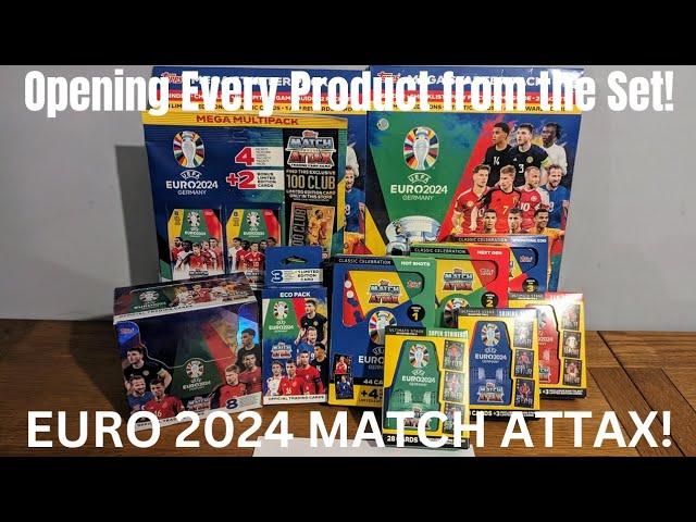 FULL BOX BREAK! OPENING EVERY PRODUCT FOR THE UEFA EURO 2024 MATCH ATTAX FOOTBALL CARD COLLECTION!