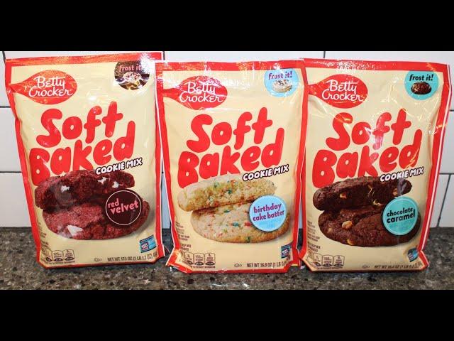 Betty Crocker Soft Baked Cookie Mix: Red Velvet, Birthday Cake Batter & Chocolate Caramel Review