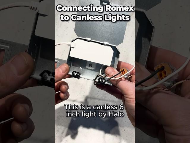 Connecting Romex to Fancy 6” Halo Lights #canlesslighting  #diy #homeimprovement