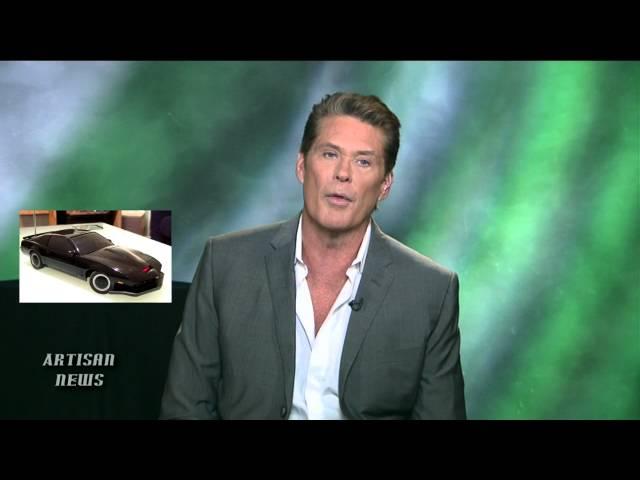 DAVID HASSELHOFF BUILDING KNIGHT RIDER KITT CAR, HOFF COFFEE CUT-OUTS STOLEN