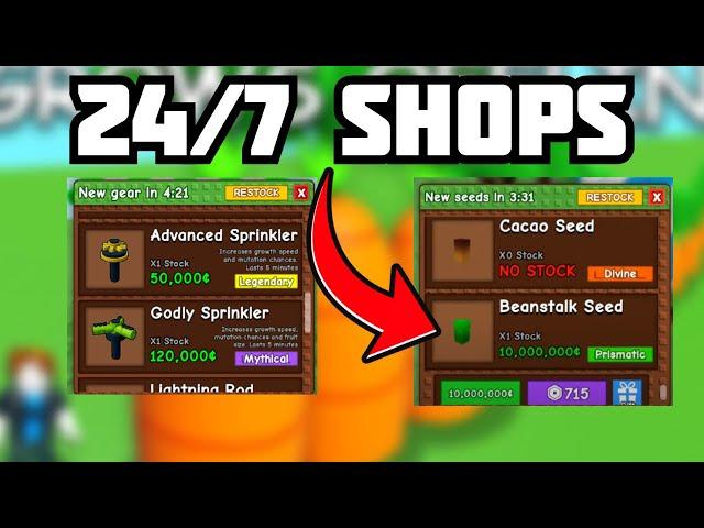24/7 SEED and GEAR Shop + TRADING Grow a Garden STREAM!