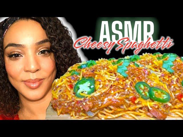 ASMR MUKBANG | Cheesy Loaded Spaghetti Mukbang | No Talking | Nene’s Eats ASMR