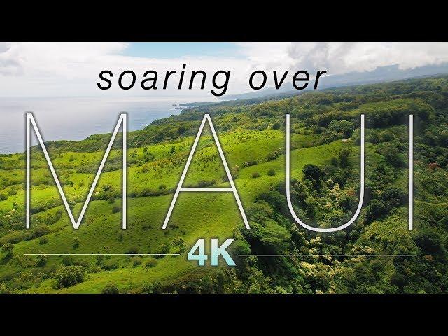 "SOARING OVER MAUI" [4K] Hawaii Ambient Nature Relaxation Drone Film w Music | DJI Inspire2 - 80 Min