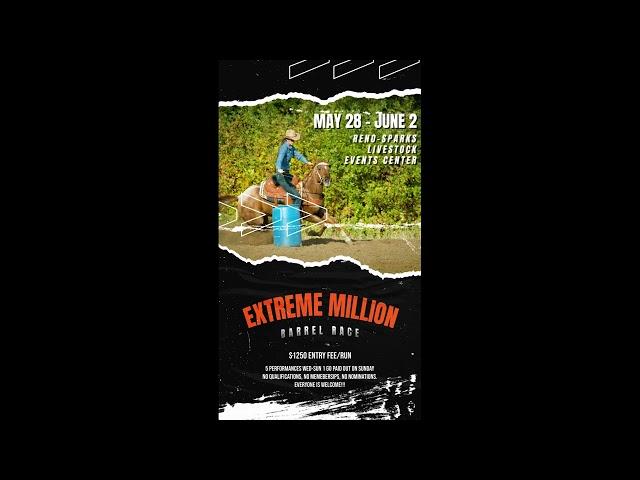 Extreme Million Barrelrace Reno  2024 - Social Promo