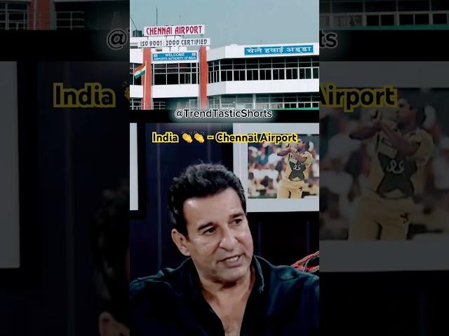 How Chennai Airport Helped Wasim Akram Wife #shorts #wasimakram #cricket