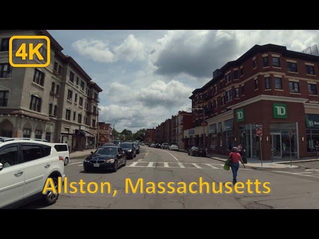 Driving in Boston (Allston Area), Massachusetts - 4K60fps