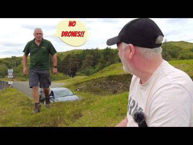 Ranger Tries to stop me Flying My Drone Over Loch Doon