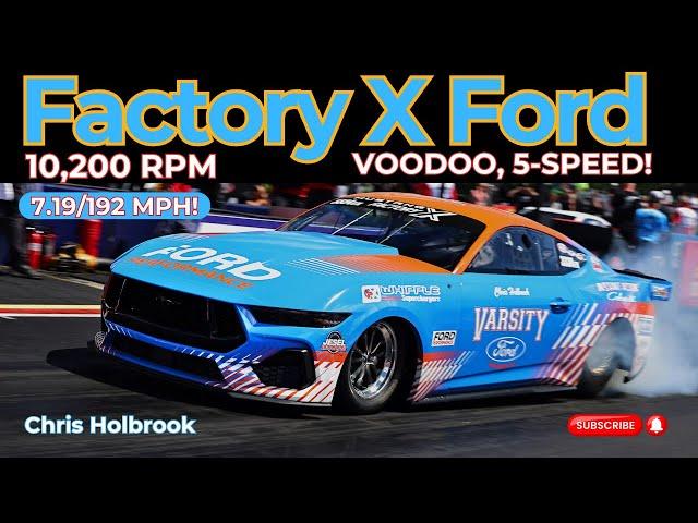 Chris Holbrook's 1,500HP Factory X Mustang | 7.19/192 MPH! 10,200 RPM Shifting Gears Like A Boss!