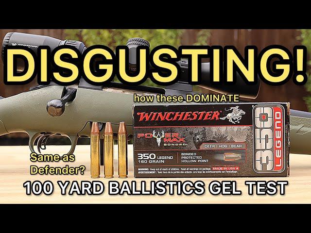 350 Legend Winchester PowerMax Bonded Ballistics Gel Ammo Test