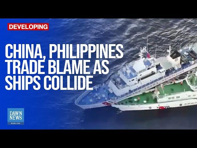 Chinese Coast Guard Vessel Collides With PCG’s BRP Teresa Magbanua: Escoda Shoal | Dawn News English