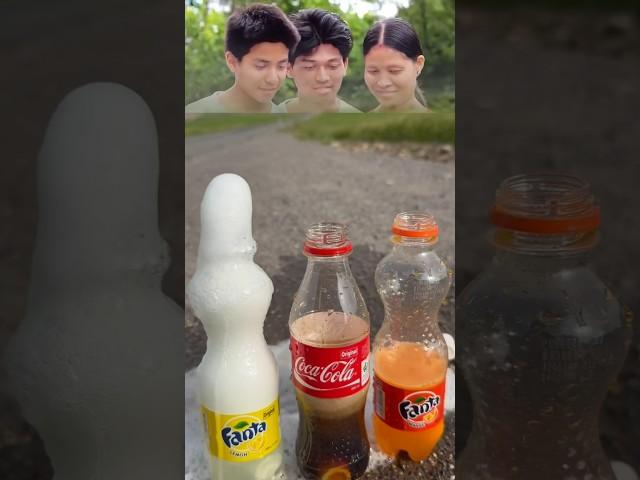 Coca Cola, Fanta, Sprite und Mentos | Experiment #shorts