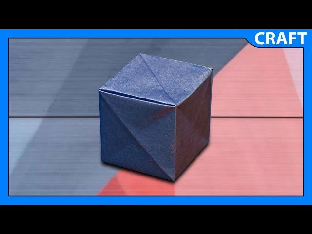 How to make an Easy Origami Cube | Paper Blocks | No glue