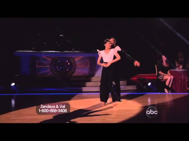 Val Chmerkovskiy & Zendaya dancing Samba on DWTS 4-8-13