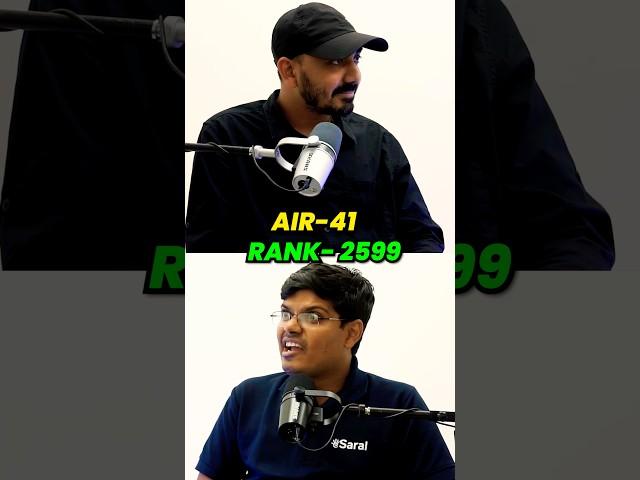 Guess the Rank?? | AIR - 41 to??| ️Saransh Sir #podcast #iitjee #esaral #kota