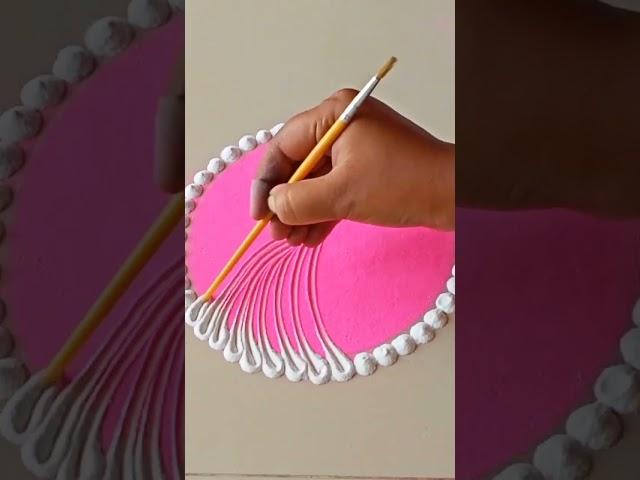 small flower rangoli design|festival rangoli shorts|youtube short video