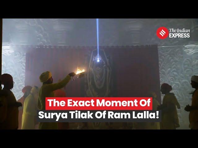 Watch: The Exact Moment of Ram Lalla Surya Tilak | Ram Mandir | Ram Navami 2024