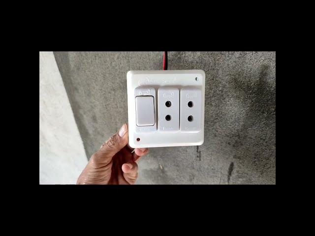 1 switch 2 socket connection electric board