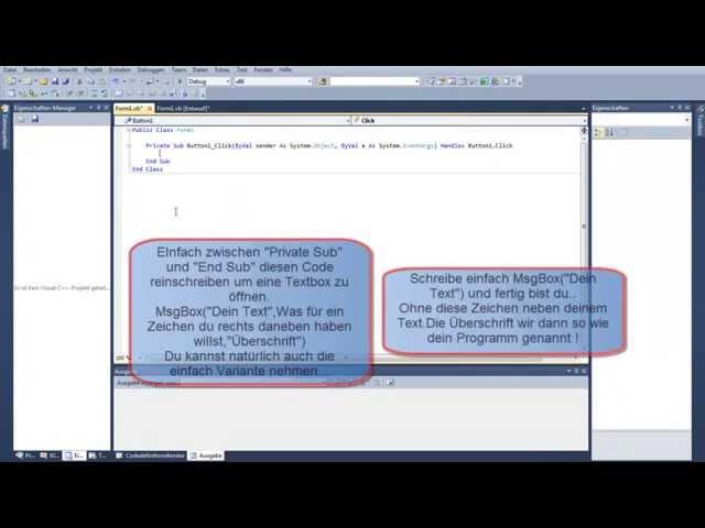 Visual Basic Programm erstellen Part #001 - Programm mit Buttons [HD]