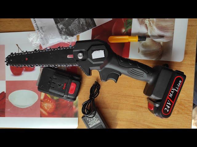 Banggood - DC 24V 6 Inch Cordless Electric Chain Saw Wood Mini Cutter 550W