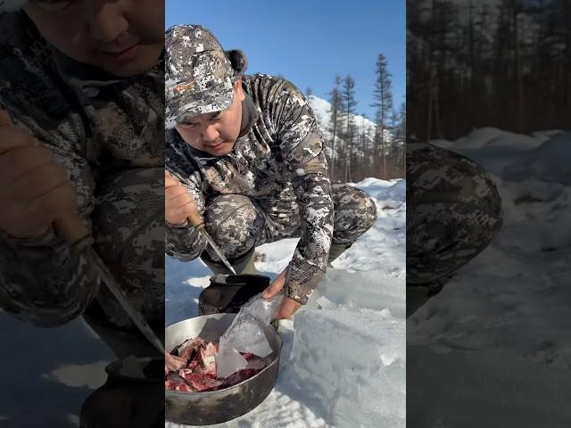 Lunch in the mountains / Обед в горах #pandasakha #trip #winter #fyp