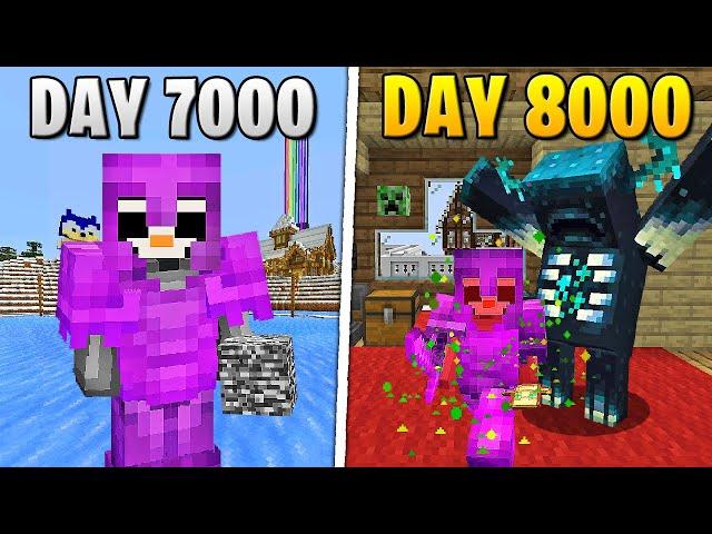 I Survived 8,000 Days in HARDCORE Minecraft...