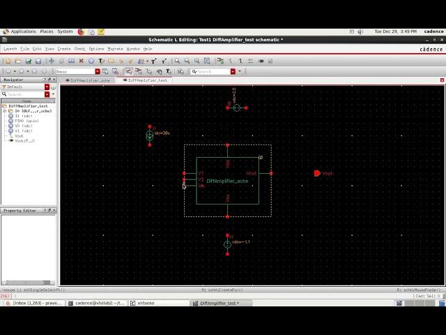 Differential Amplifier || Pre-Layout Simulation || Cadence ||17ECL77