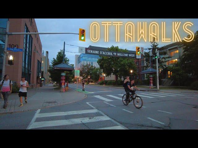 Saturday evening during Ottawa University Welcome Week - uOttawa Campus & ByWard Market - Sept 2021