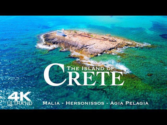 [4K] CRETE 2025  4 HOUR Drone Aerial of Hersonissos Malia & Agia Pelagia | Greece Kreta Creta