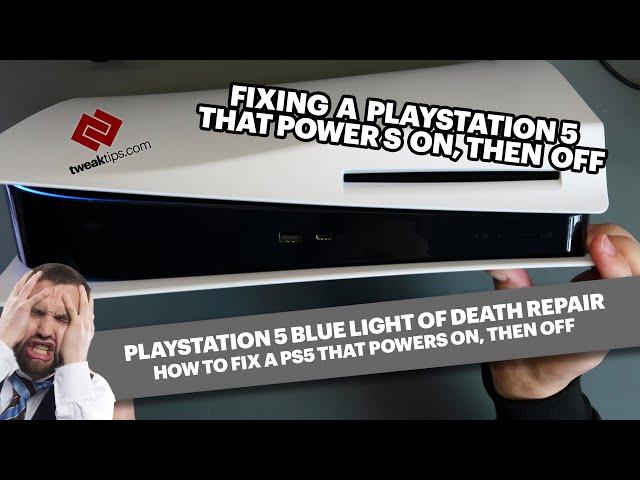Fixing a Blue Light On then Off issue on a PlayStation 5. The PS5 1 second BLOD issue fixed.