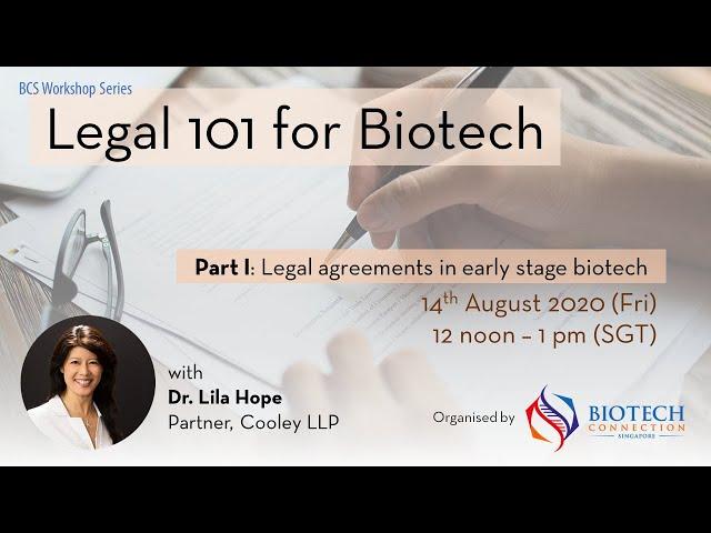 Legal 101 for Biotech part 1