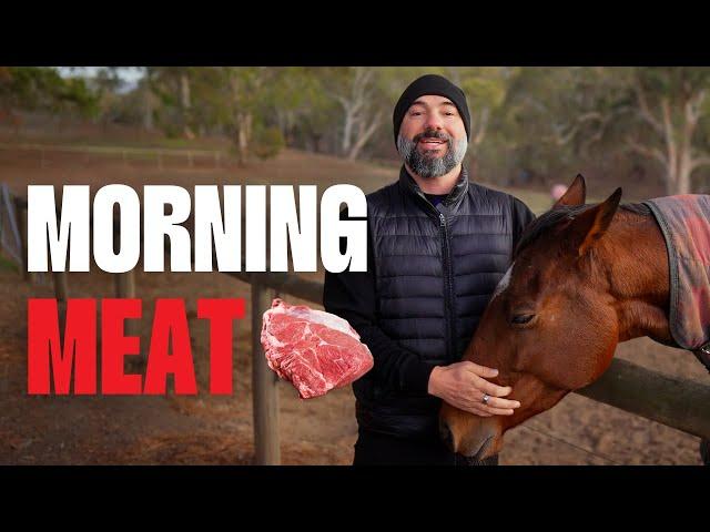 My 6am CARNIVORE Morning Routine - Meat, Walks, Horses