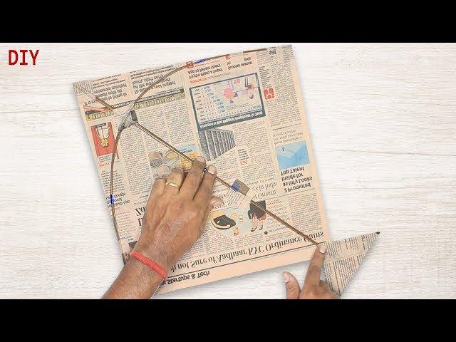 How to Make Newspaper Kite At Home | DIY Kite -Art Crafts And Ideas By SD