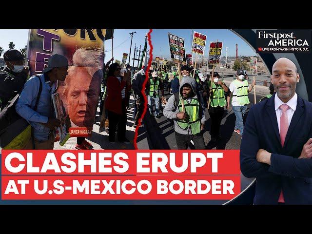 US Border Guards Fire Tear Gas, Deploy Helicopters Amid Migrant Influx | Firstpost America