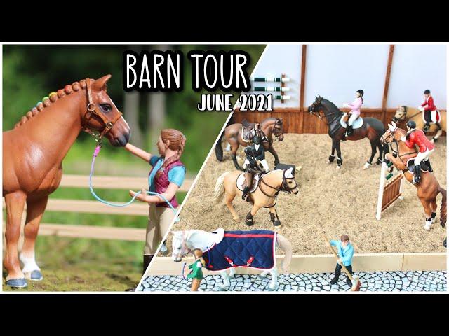 SCHLEICH BARN TOUR: Schleich and Breyer CollectA Barn Tour- Model Horse Barn Tour July 2021