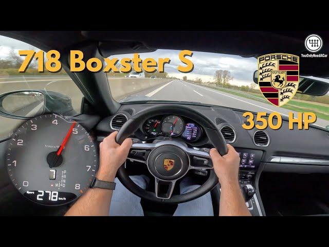 2023 Porsche 718 Boxster S (982) POV TEST DRIVE | Autobahn Acceleration | RAW Sound