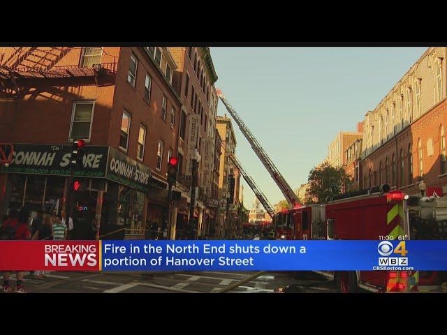 Fire in North End shuts down Hanover Street