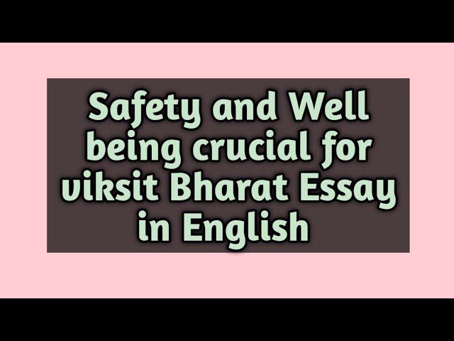 National safety day 2025 Speech in English|Safety & well being crucial for viksit Bharat|Theme 2025