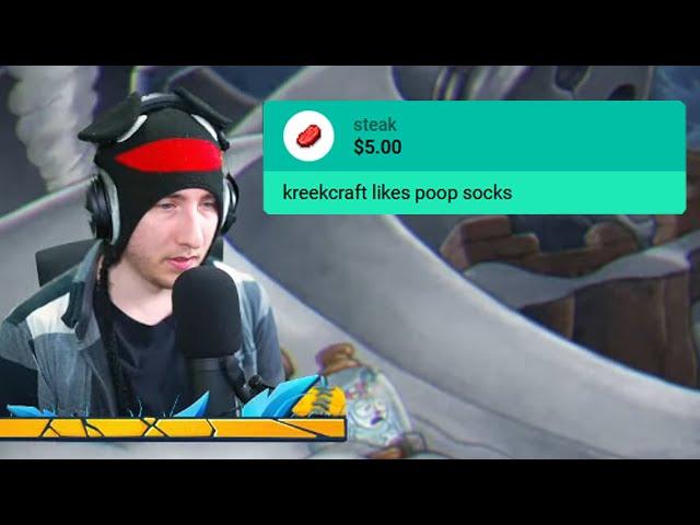 I ruined kreekcrafts stream with a donation 