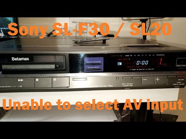 Sony SL-F30 (US- SL20) unable to select AV