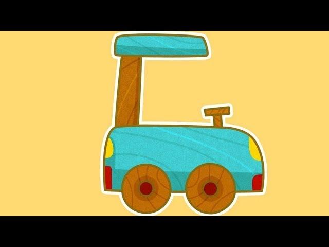 Coches de juguete. El pequeño valiente. Dibujos para niños.