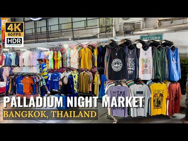 [BANGKOK] Palladium Night Market "Night Shopping For Clothes, Handmade & Souvenir"|Thailand [4K HDR]