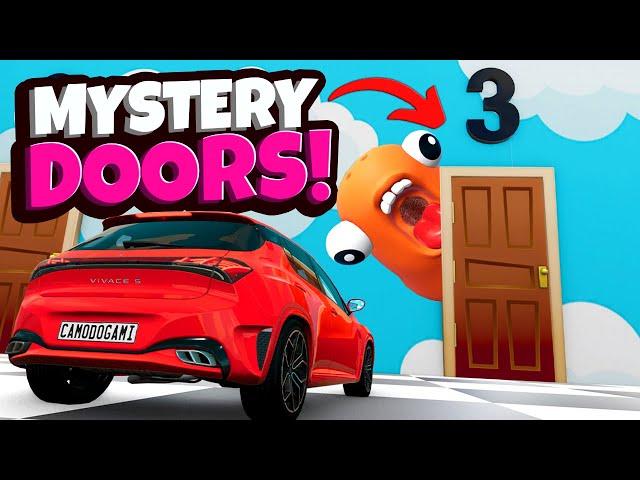 CRASHING Cars in The Mystery Door Challenge in BeamNG Drive Mods!