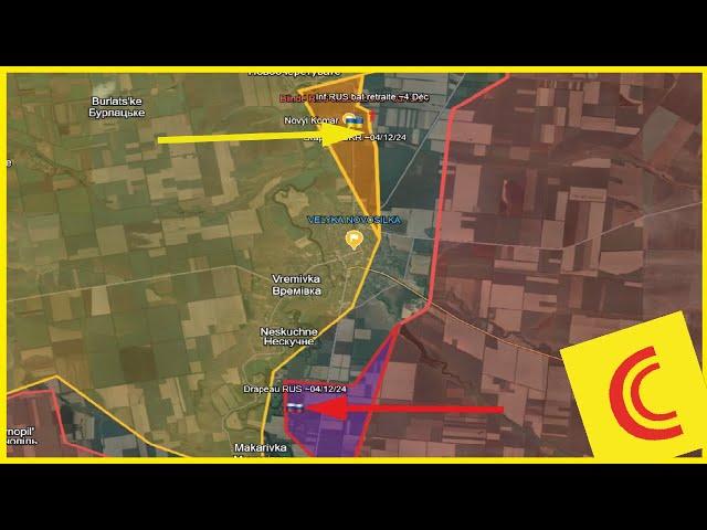 Conflit Ukraine 06/12/24 : Gains & pertes territoriales au Nord & Sud de Velyka Novosilka