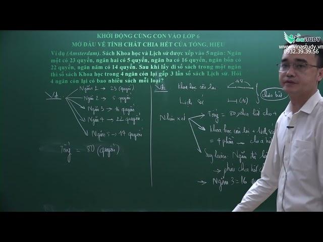 Cùng con khởi động vào lớp 6 -  Mở đầu về tính chất chia hết  - Thầy Nguyễn Thành Long