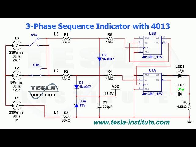 3-Phase Sequence Indicator with 4013