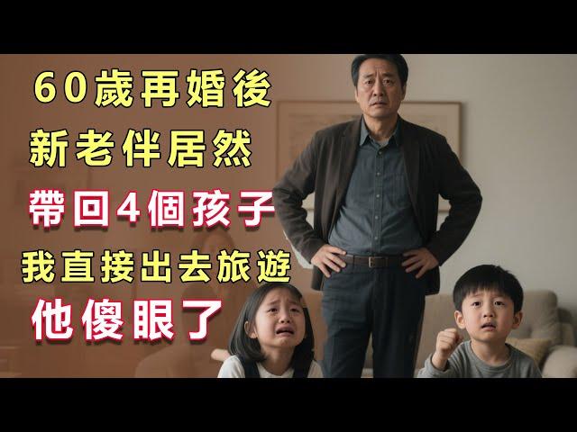 60歲再婚後，新老伴居然帶回4個孩子，我直接出去旅遊，他傻眼了#黄昏恋 #白猫 #人生 #老高 #财富自由
