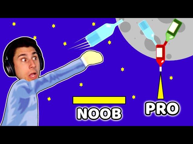 Impossible Bottle Flip IN SPACE! | Happy Wheels