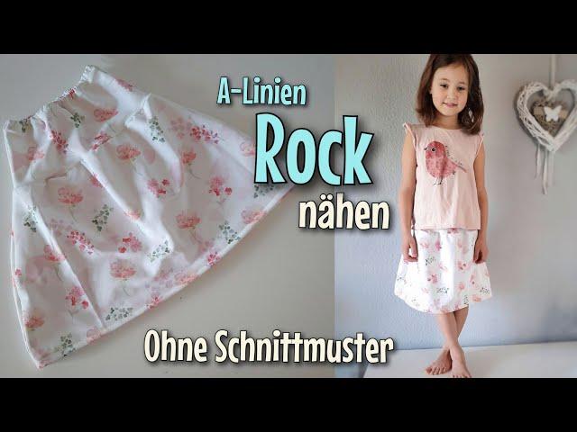 A-Linien Rock - Nähanleitung - OHNE Schnittmuster -  Nähtinchen