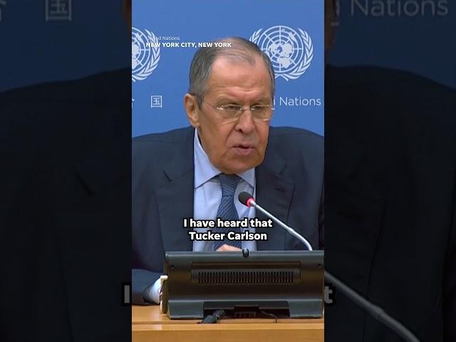 Russian Foreign Minister Lavrov comments on Tucker Carlson's Fox News departure #Shorts